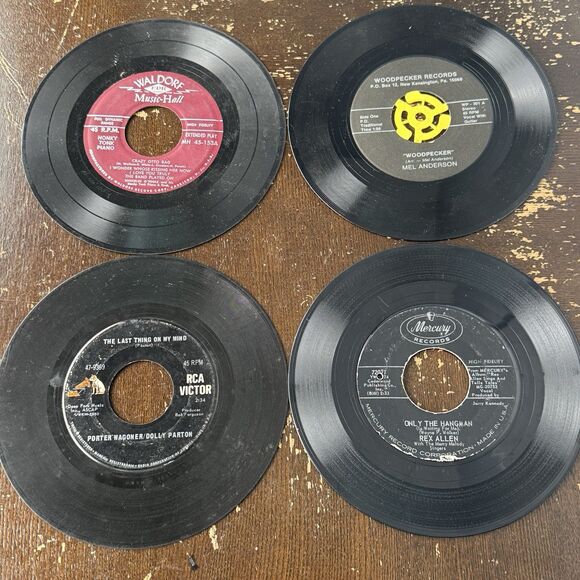 Vintage Country Music 7” 45s VG Vinyl Honky Tonk Cowboy Records Beer Heartbreak - Picture 2 of 11